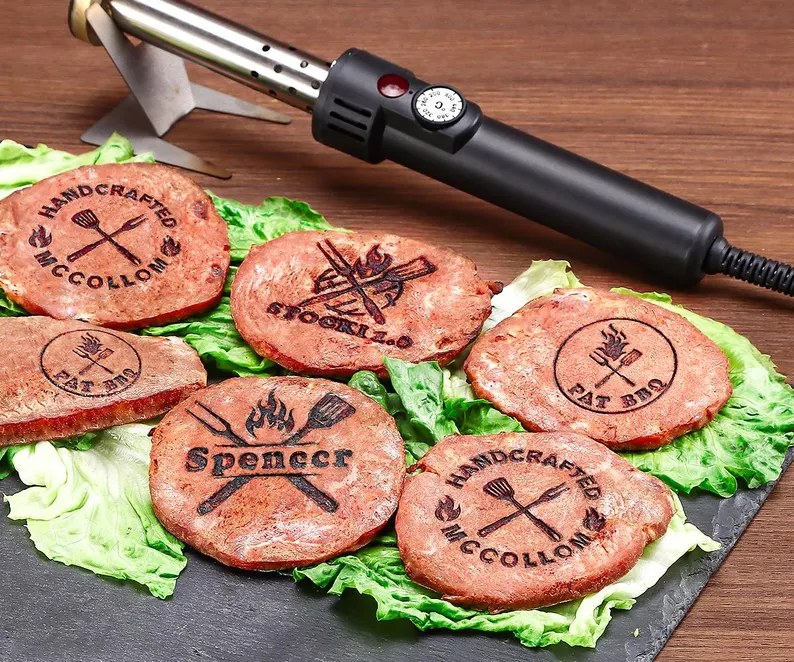 Meat Branding Iron for Food Personalized Steak branding iron with electric heater,Burger Brand Iron Custom,food branding