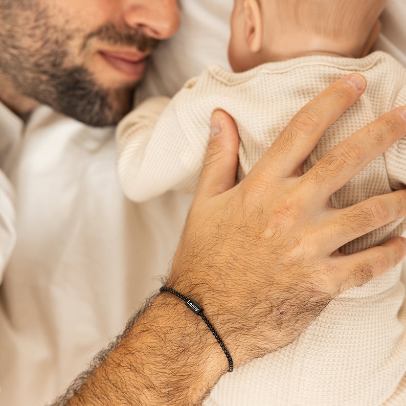 Daddy Bracelet, Custom Dad Bracelet With Kids Name, Family Name Bracelet, Father jewelry, Personalized Gift For Dad, Dad Gift From Kids
