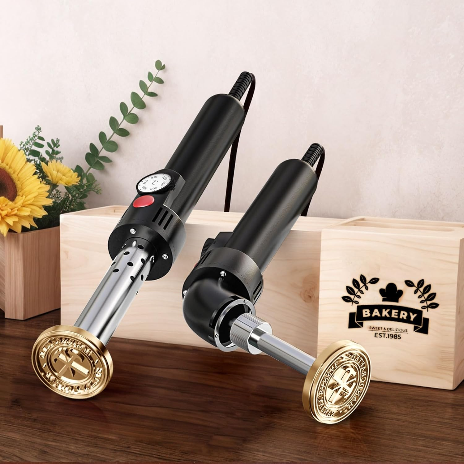 Custom Electric Wood Branding Iron - Personalized Logo Temperature-controlled Wood Burning Stamp, Metal Branding Iron for Leather Food Meat, Letter Branding Irons Gifts for Weddings & Handcraft