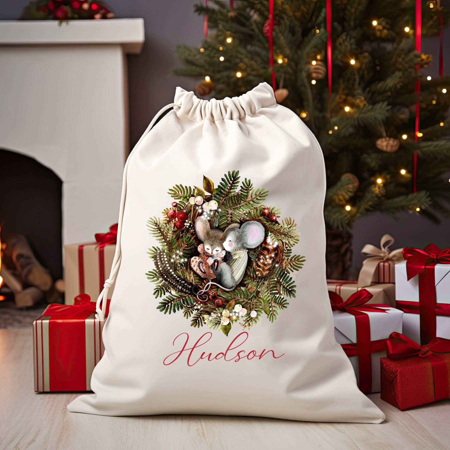 Christmas Santa Bag Christmas Presents Bag Christmas Gift Sack Personalized Kids Sack First Christmas Gift Christmas Santa Sack
