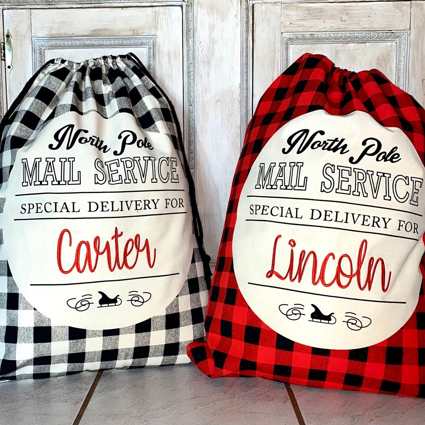 Personalized Embroidered 50*70cm Christmas Gift Bags