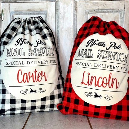 Personalized Embroidered 50*70cm Christmas Gift Bags