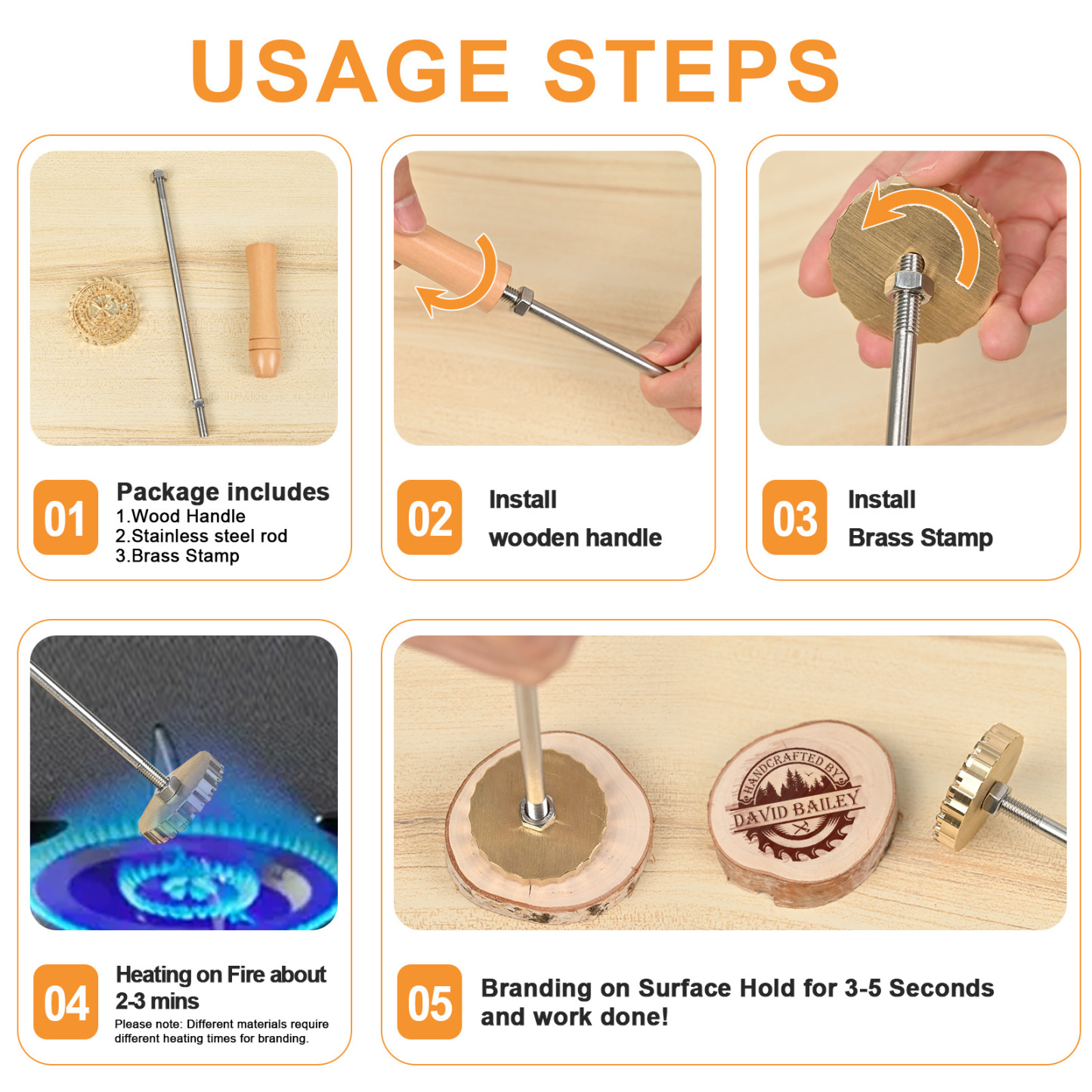 Custom Leather Branding Iron, Perfect for Handcrafted Leather Goods and Personal Projects