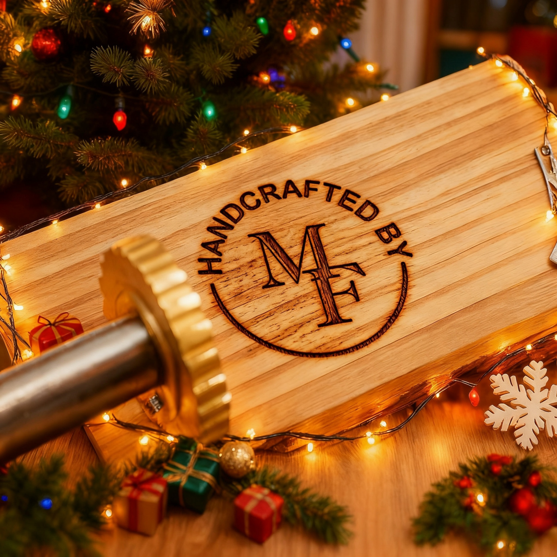 Personalized Branding Iron Christmas Gift, Custom Logo Stamp for Wood, Electric or Manual Branding Tool for Woodworkers