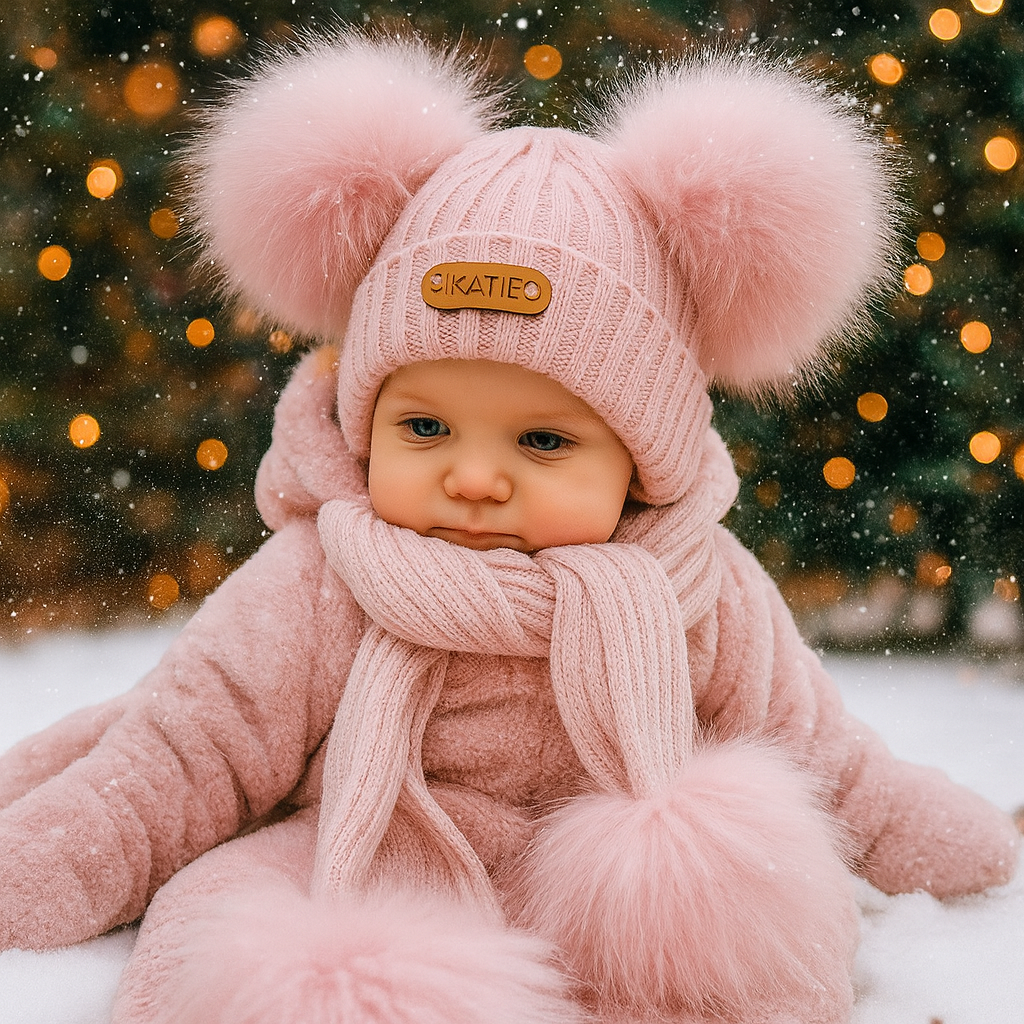 Personalized Name Pom Pom Hat Personalized Baby Beanie,Newborn Baby Beanie Hat Toddler Hat Kids Engraved Name Winter Hat Baby First Christmas Gift