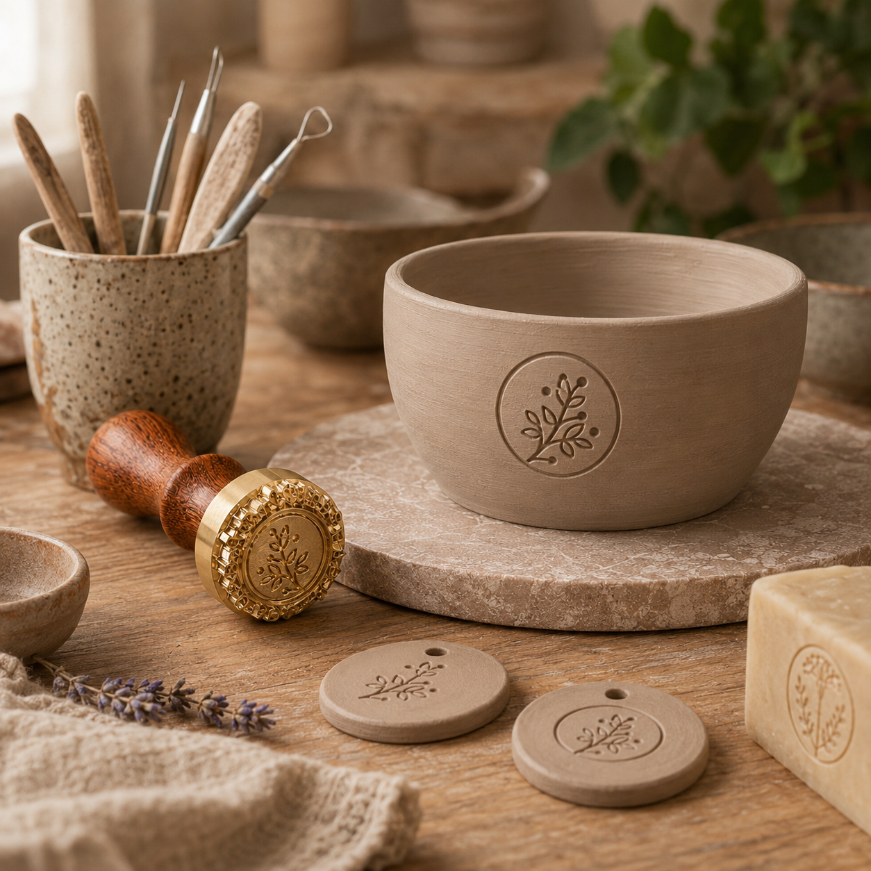 Makers Mark Stamp for Clay Personalized Pottery Stamp Clay Stamp Custom Ceramic Stamps Pottery Signature Stamps Custom Pottery Stamps 4clay