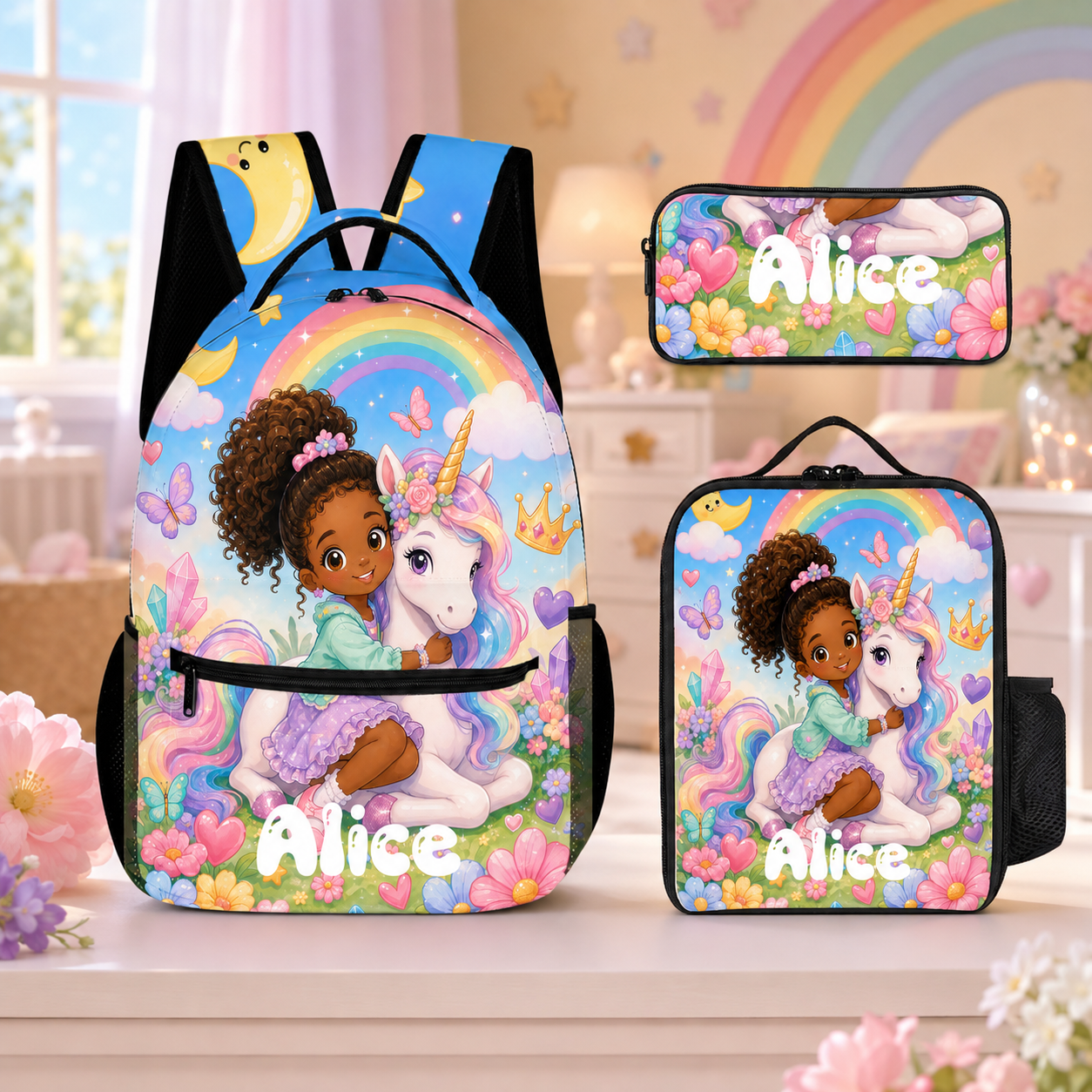 Girl Unicorn Custom Backpack