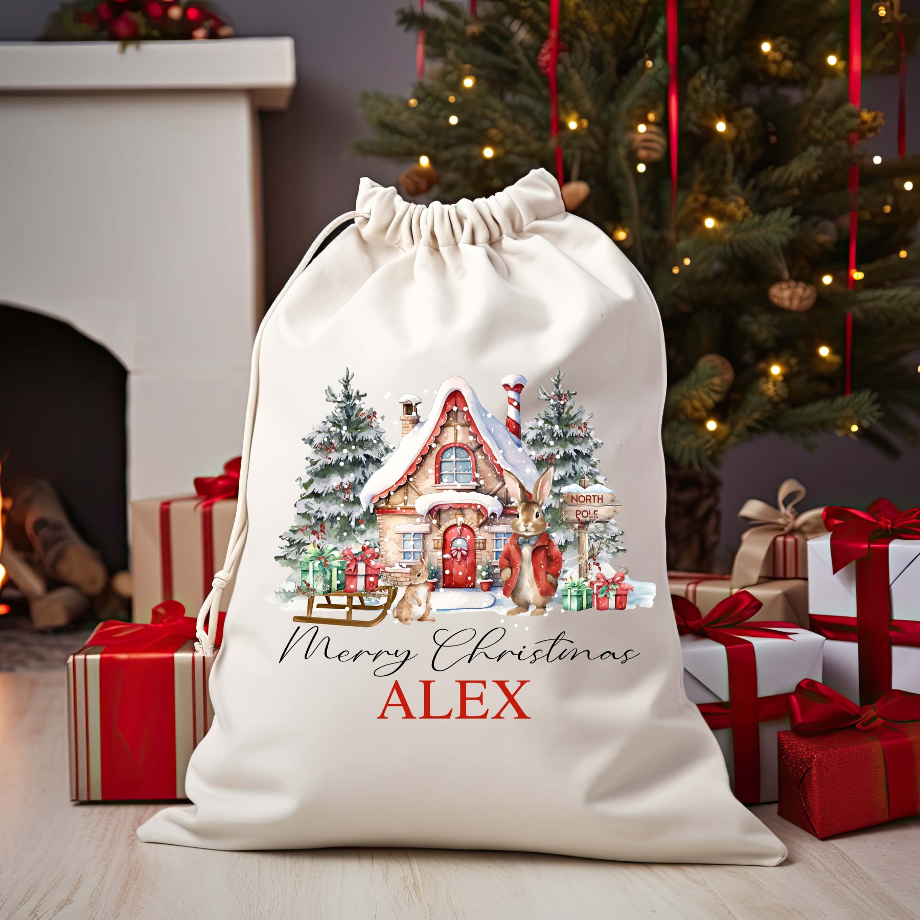 Christmas Santa Bag Christmas Presents Bag Christmas Gift Sack Personalized Kids Sack First Christmas Gift Christmas Santa Sack