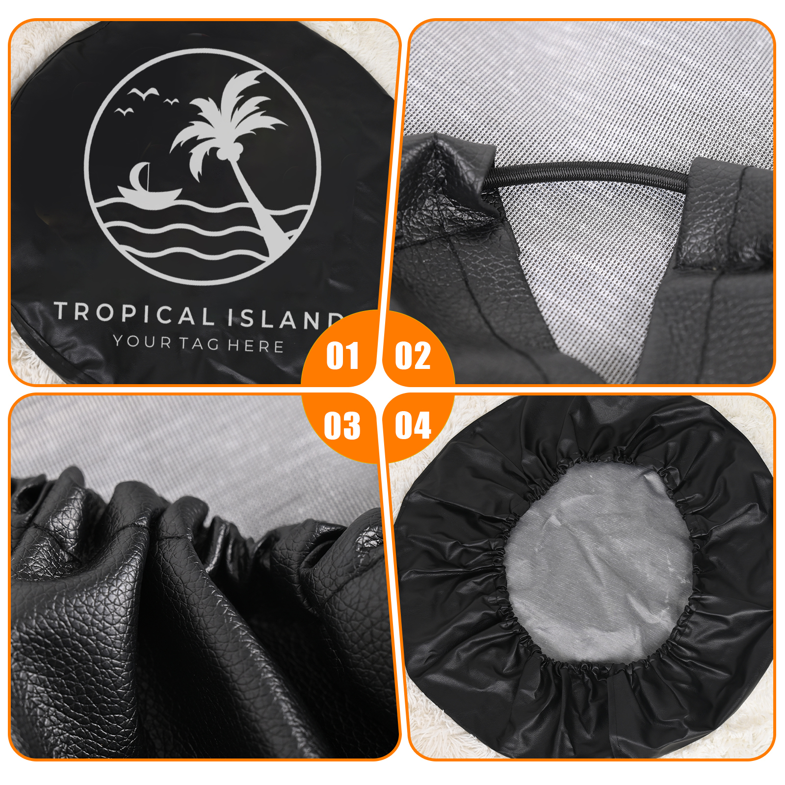 Custom Spare Tire Cover - Personalized Wheel Tire Cover Protectors Add Your Photo Logo Design, PVC Waterproof Universal Tire Covers with Camera Hold for Jeep Wrangler Trailer RV SUV All Vehicle