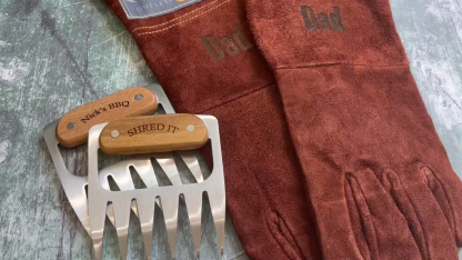 Personalized BBQ Meat Claw Shredders Wooden Barbeque Meat Claws Stainless Steel Tools BBQ Meat Lovers Gift Set of 2 Meat Claws Gift for Him