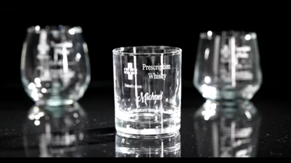 Personalized Funny Prescription Whisky Glasses and Slate Coaster with Laser Engraved Name Father's Day Gift for Him