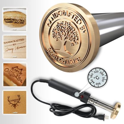 Custom Electric Branding Iron for Wood, Temperature-controlled Logo Branding Iron for Wood Burning Stamp Food Leather Cake