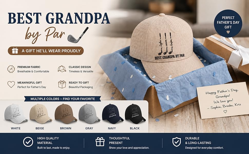 Personalized Best Dad By Par Hat