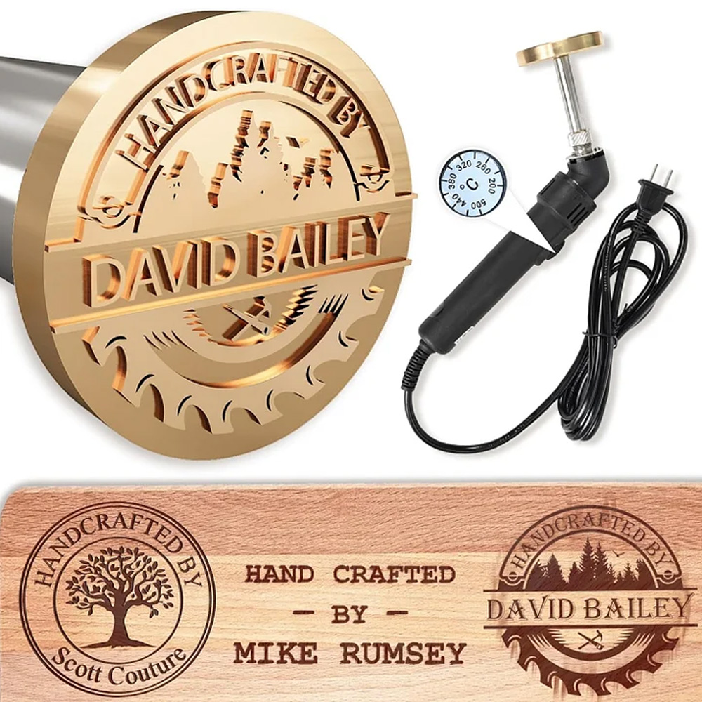 Custom Electric Branding Iron for Wood, Temperature-Controlled Wood Burning Letter Stamp, Wood Branding Iron Personalized Logo Stamp for Leather Food, Handcraft & Wedding Gift, Woodworking Tool