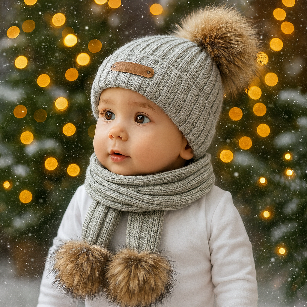 Personalized Name Pom Pom Hat Personalized Baby Beanie,Newborn Baby Beanie Hat Toddler Hat Kids Engraved Name Winter Hat Baby First Christmas Gift