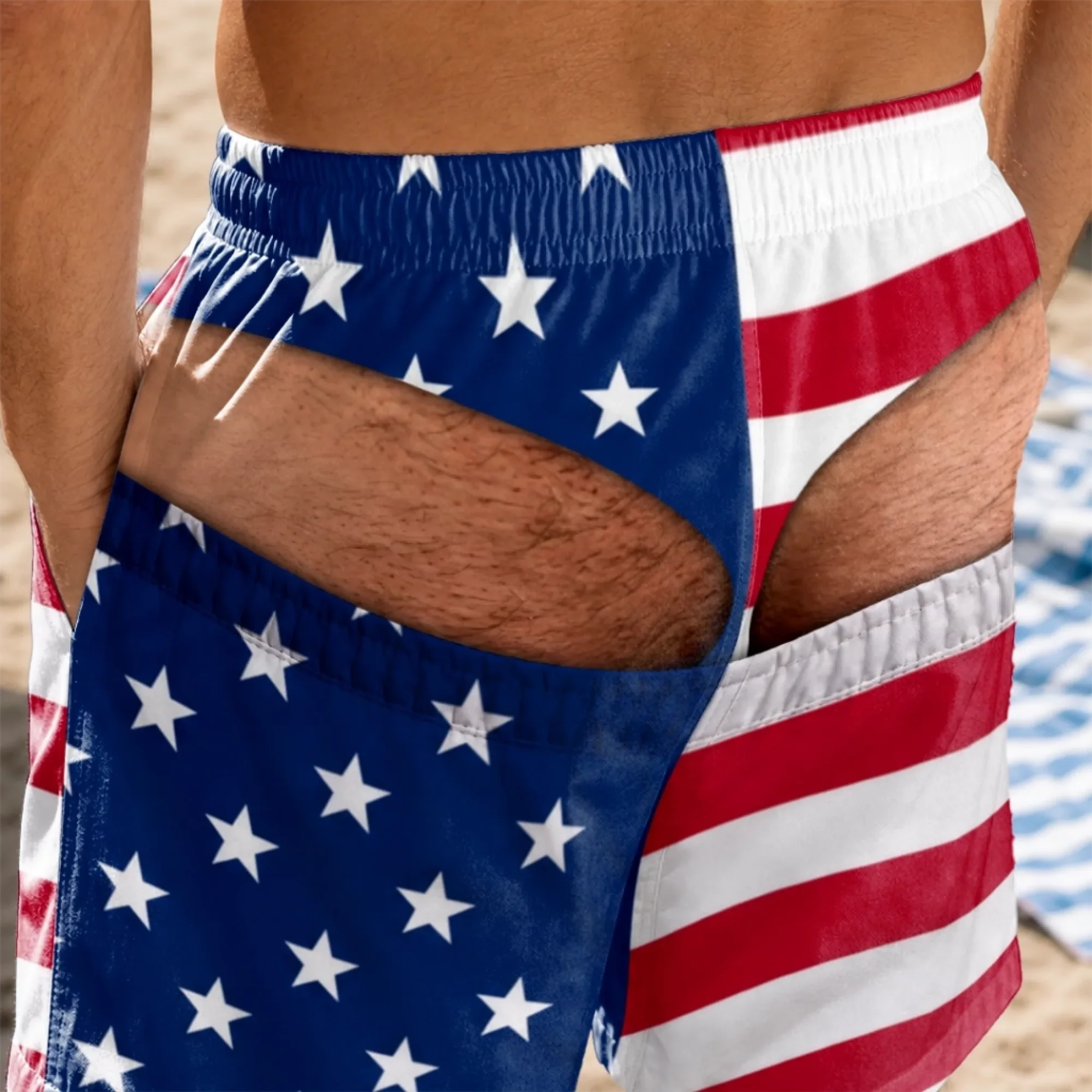 [Copy]Custom Funny Men Swim Trunks - Personalized Birthday Gifts For Husband, Son, Grandson, Brother, Grandpa, Dad, Yourself - Watch Out For Sharks