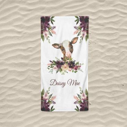 Cow Beach Towel, Cow Design Towel, Customized Beach Towel For kids