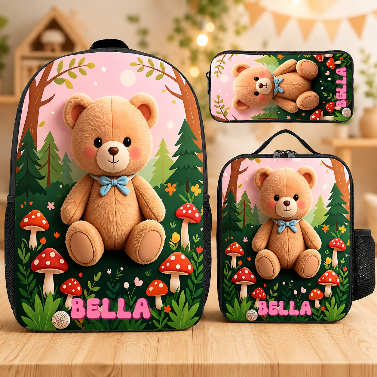 Personalized Girl Backpack Set