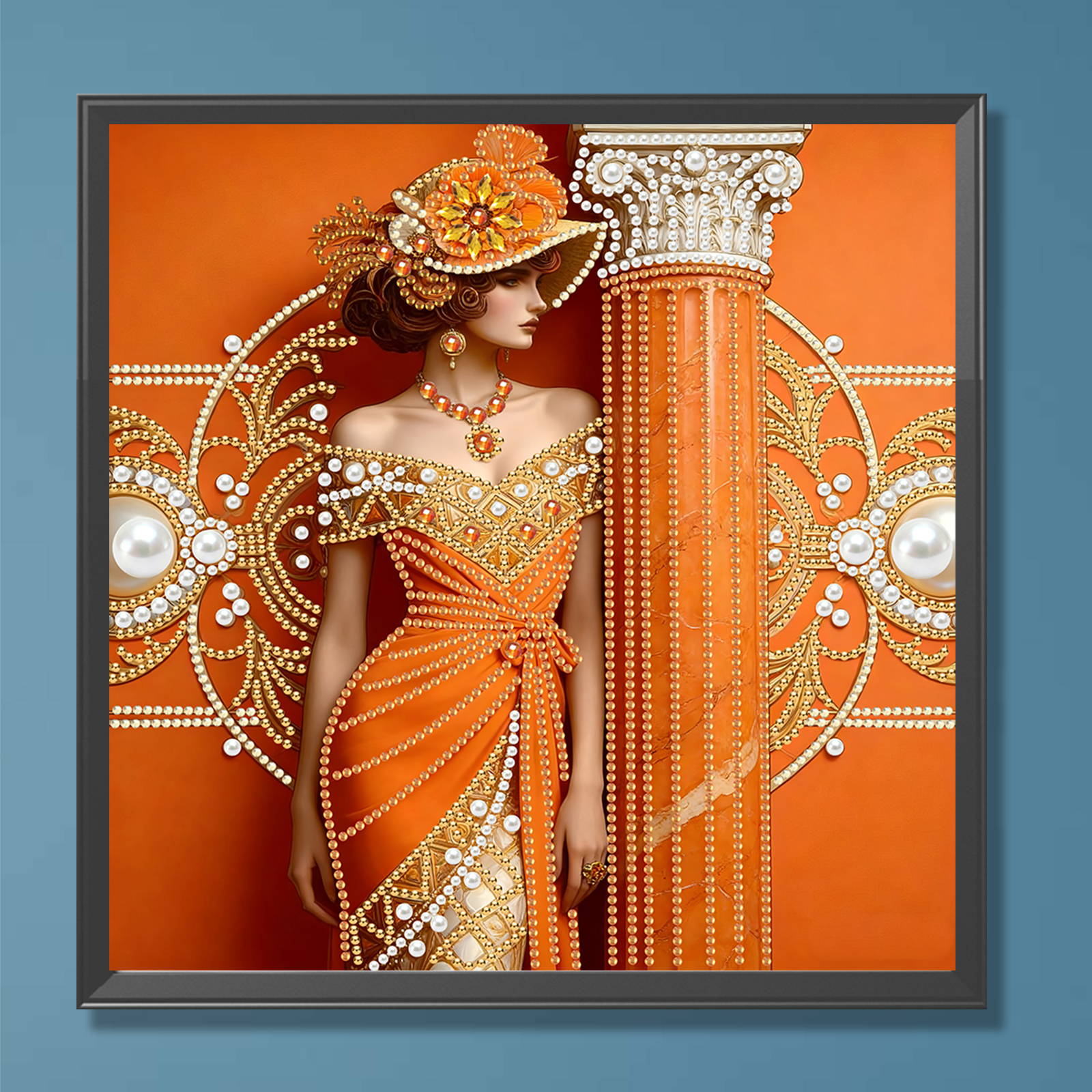 Pearl Elegant Woman-Special Shaped Diamond Painting 