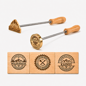 Custom Branding Iron for Wood, Durable Wood Branding Irons Personalized Burning Letter Stamps - Make Your Logo into Metal Stamp for Leather Food Paper Plastic - Wedding Gift Handcrafted Design