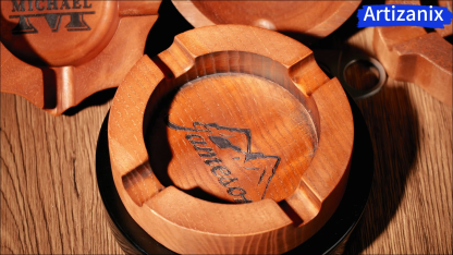 Personalized Name Walnut Cigar Ashtrays, Custom Wooden Ashtray Engraved Monogramed Ashtray, Custom Wooden Ashtray Home Decor, Father's Day Christmas Gifts for Husband Dad Grandpa Groomsme