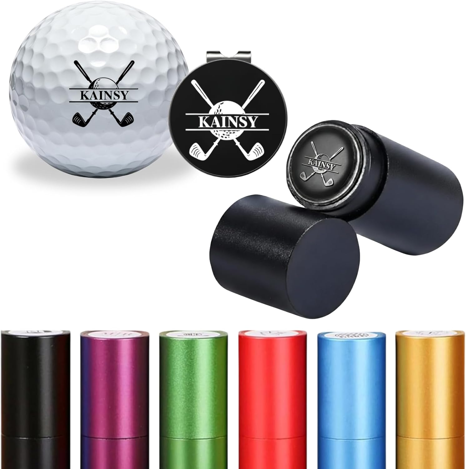 [Copy]Custom Golf Ball Stamp & Hat Clip Set | Golf Ball Markers | Custom Golf Ball Stamp | Professional Golfer Accessories | Golfer Sports Gifts
