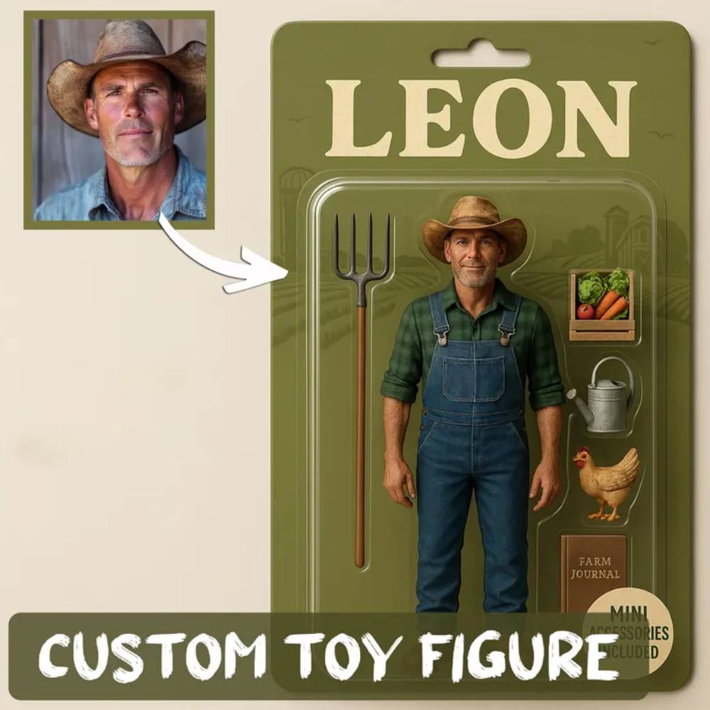 Fully Body Custom 3D Effect Action Figure Pack Packaging Toy Box Style Art Gift Personalized 2D Printing Acrylic Keychain Gift for Mother