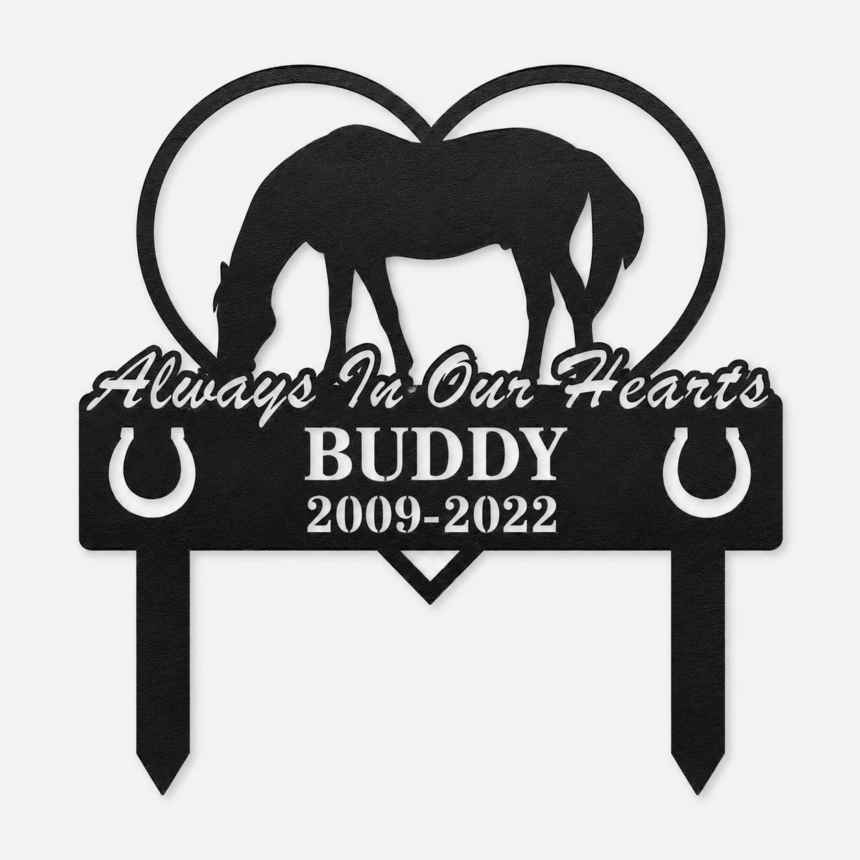 Custom Horse Memorial Stake, Horse Memorial Gift, Pet Memorial, Personalized Stake, Equestrian Remembrance Decor, Garden Stake