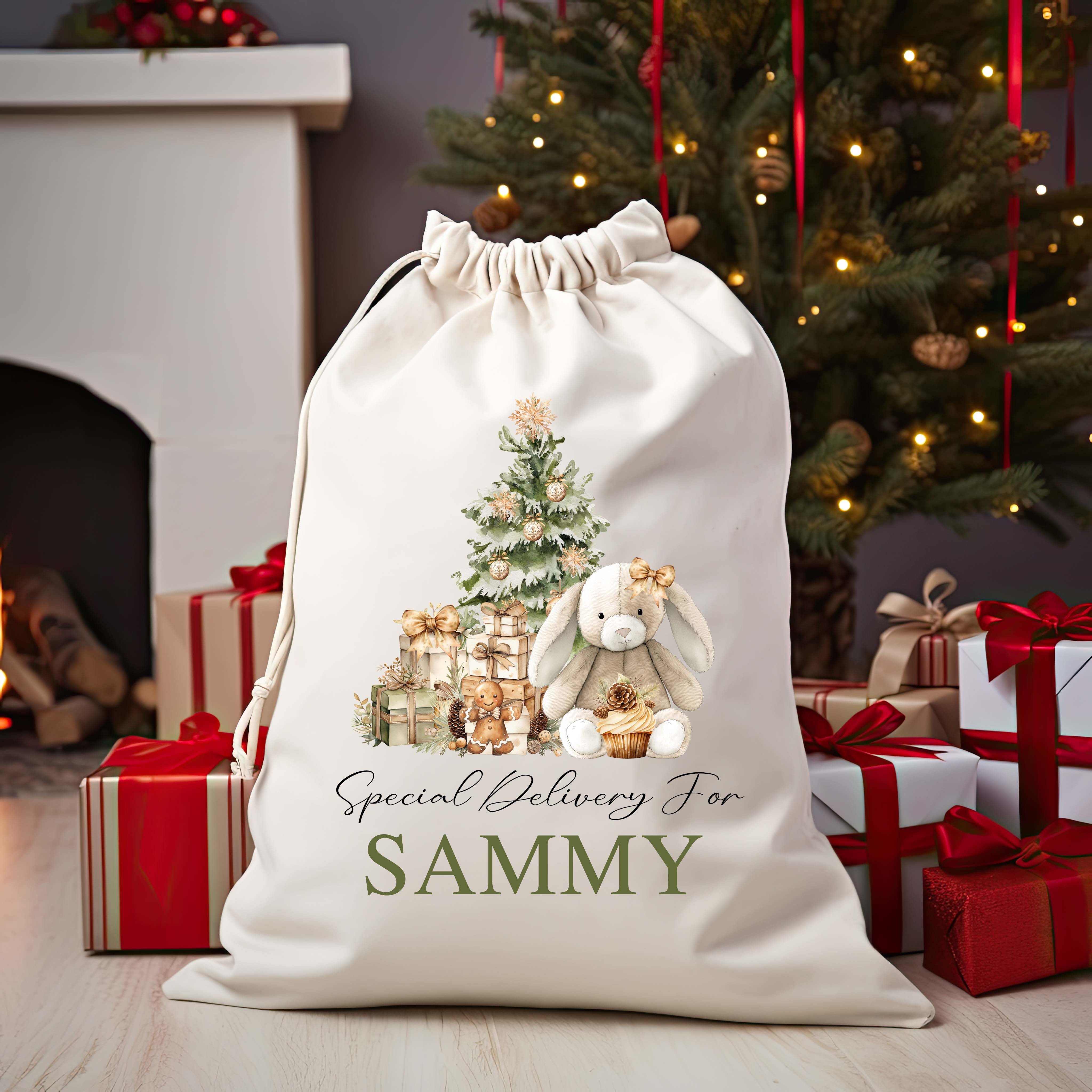 Christmas Santa Bag Christmas Presents Bag Christmas Gift Sack Personalized Kids Sack First Christmas Gift Christmas Santa Sack