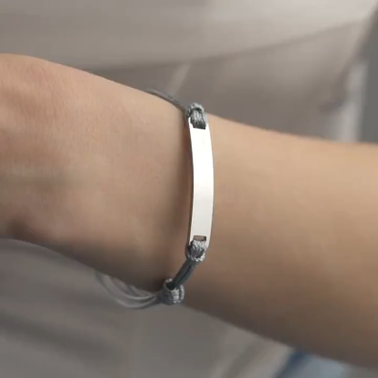 Custom engraved matching friendship bracelet , Christmas Gift, Personalized Gift for Him, Message Name Coordinate Bracelet, Christmas Gift