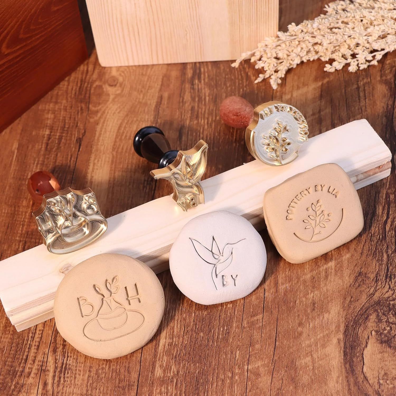 Custom Pottery Stamp for Clay, Personalized Clay Stamp Letter Stamp for Clay with Own Design, Create Unique Imprints in Clay Pottery, HandCrafter Potters Lovers Gift, Polymer Clay Tools
