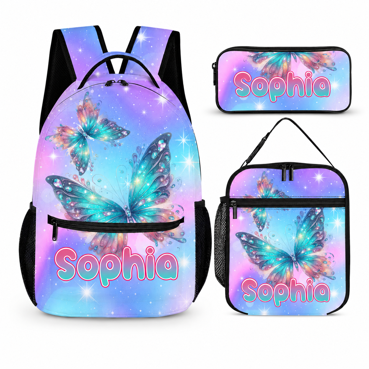 Blingbling Butterfly Customized Backpacks - Start of School Gift for Kids