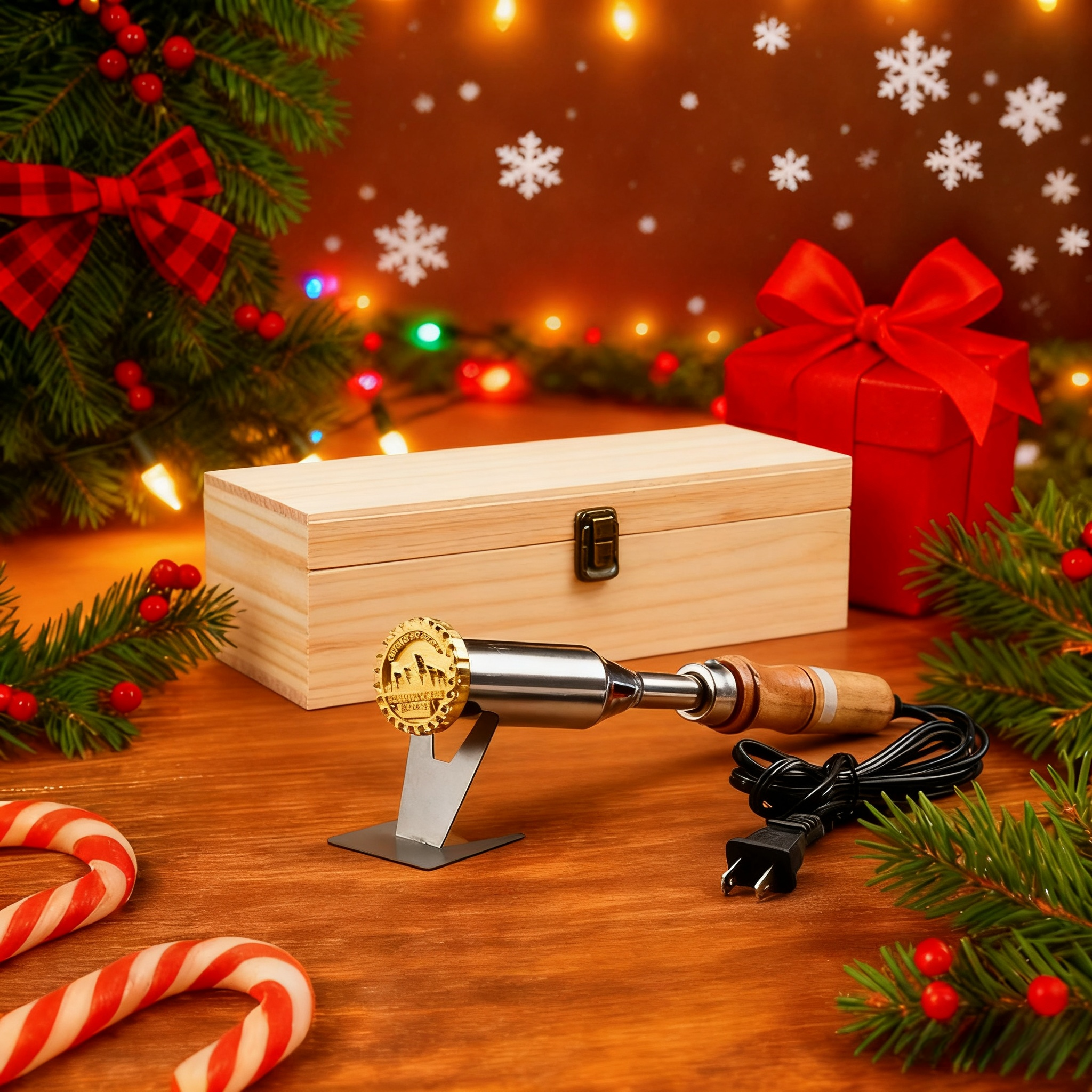 Custom Wood Branding Iron for Christmas, Personalized Electric Stamp Tool, Gift for Dad Husband Carpenter