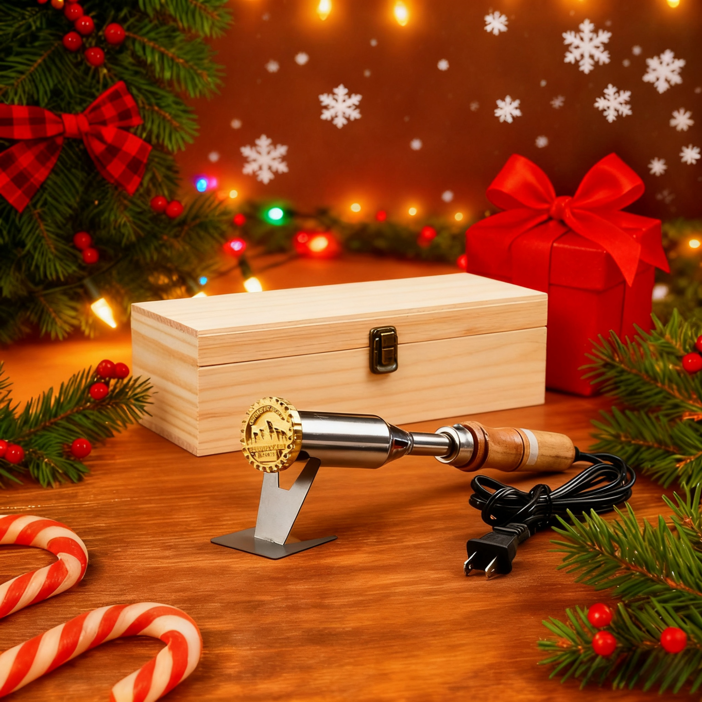 Custom Wood Branding Iron for Christmas, Personalized Electric Stamp Tool, Gift for Dad Husband Carpenter