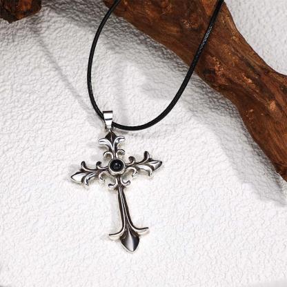 Custom Photo Projection Necklace Creative Cross Gift