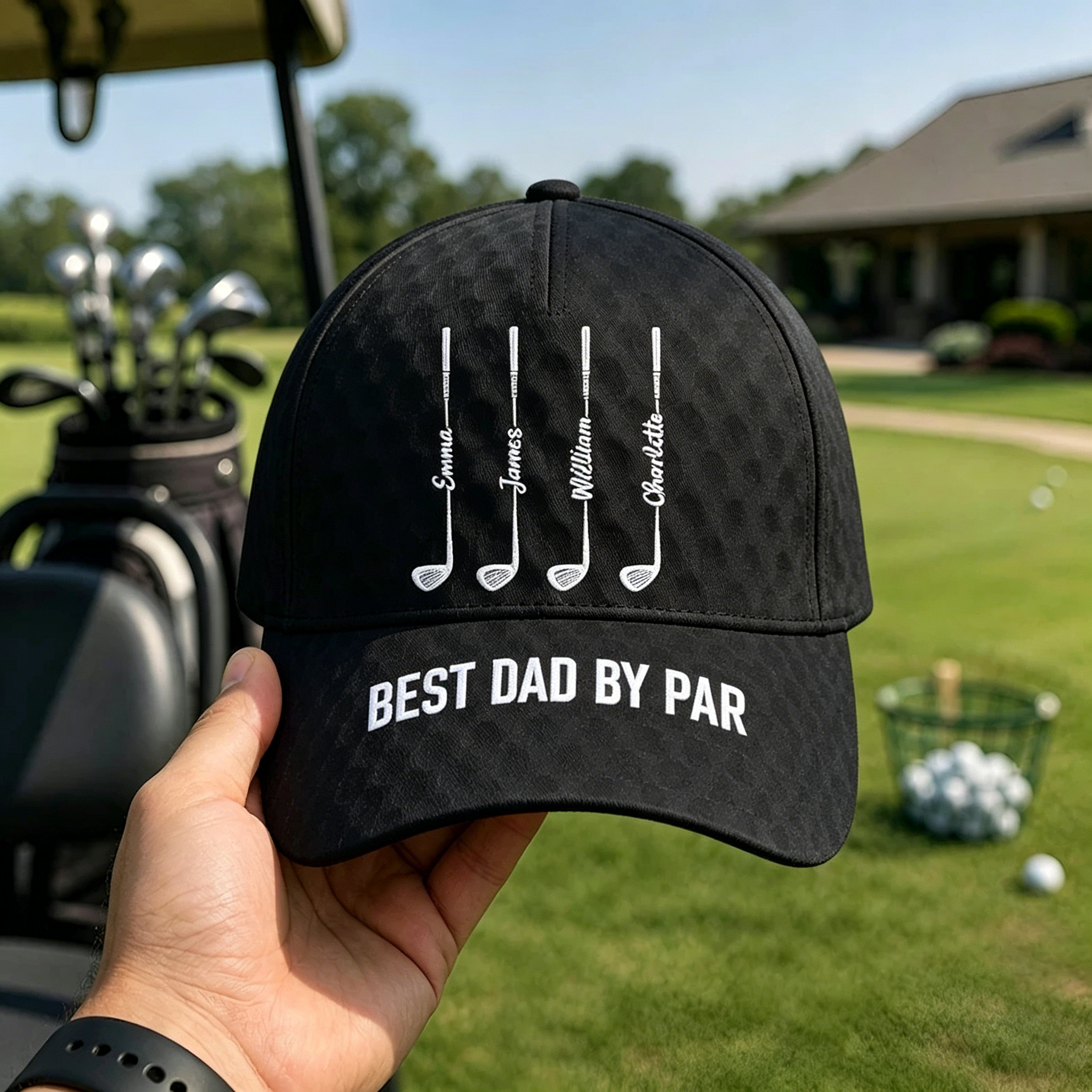 Personalized Best Dad By Par Cap For Dad, Father's Day Golf Gift, Best Grandpa By Par Hat, Dad Birthday Golf Gift, Cap For Golf Lover