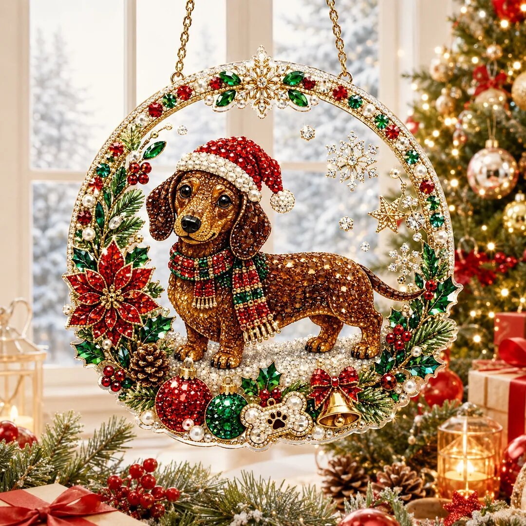 🎅✨ Christmas Diamond Art Ornament Kit – Sparkling DIY Window Ornament
