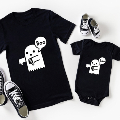BOO Ghost Halloween Family Shirts