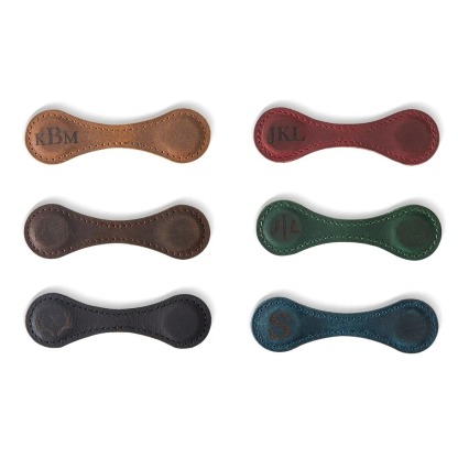 Personalized Magnetic Leather Bookmark Clip with Initial Monogram Reading Accessory Gift for Friends Bookworm