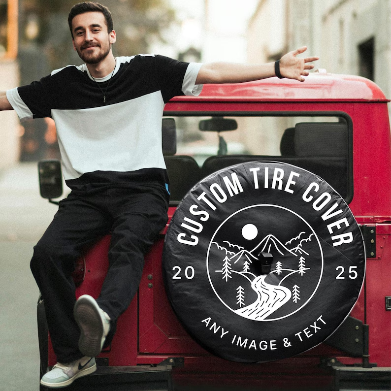 Custom Tire Cover with Camera Hole, Rv Tire Cover Personalized with Your Any Design