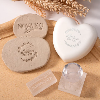 Custom Your Logo Stamp, Acrylic Stamp for Soap, Clay Signature, Personalized Pottery Stamp