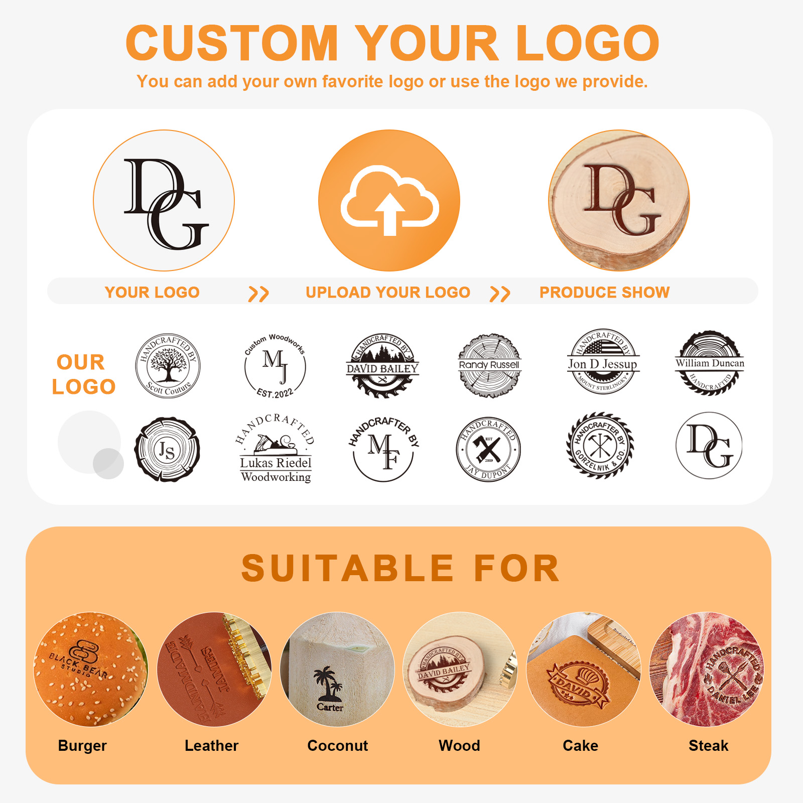 Burger Brand Iron Custom, Branding Iron For Burger, Electric Iron For Burger, Branding Iron For BBQ, Suitable For Restaurant Logo Stamps