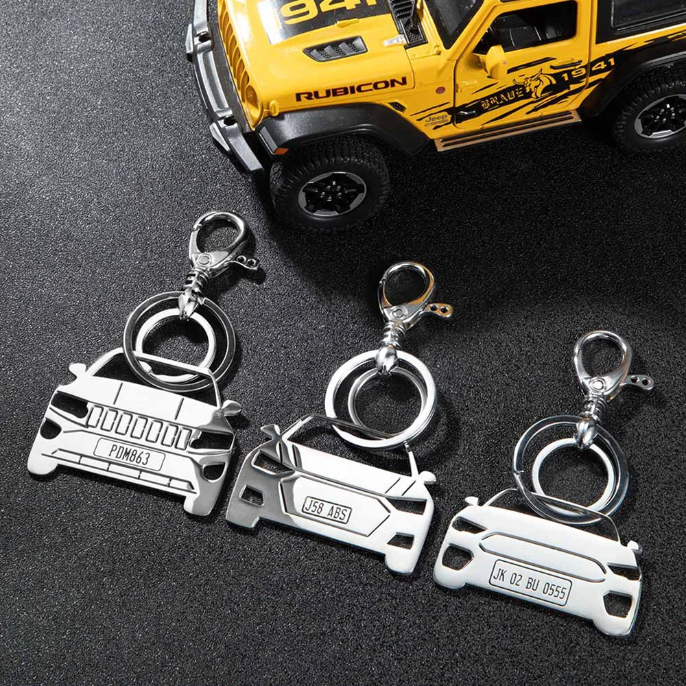 Personalized Car Keychain In Any Model with Number Plate Info Birthday Gift for Car Enthusiast