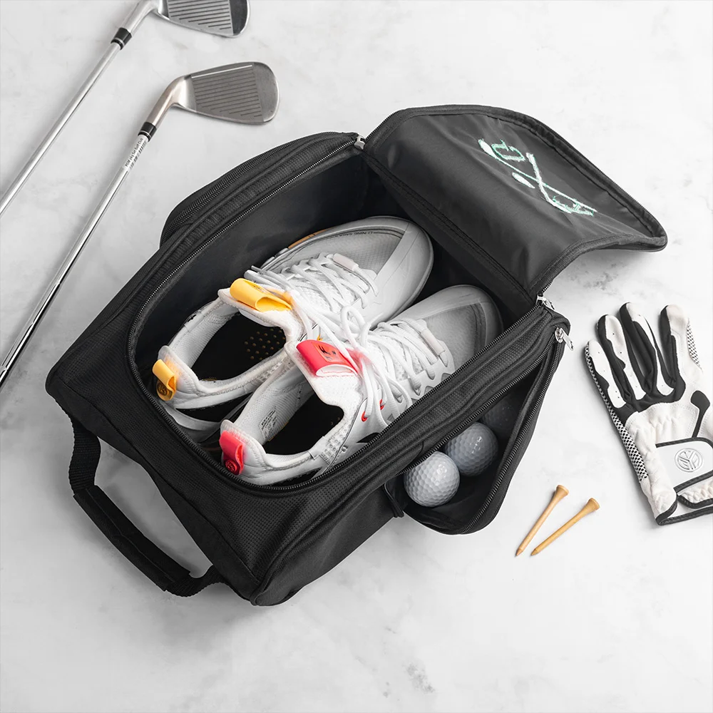 Personalized Golf Shoe Bag with Name and Monogram - Custom Golf Gifts for Men & Women - Embroidered Golf Shoe Carrier - Groomsmen & Father's Day Gift - Portable Shoe Organizer for Travel
