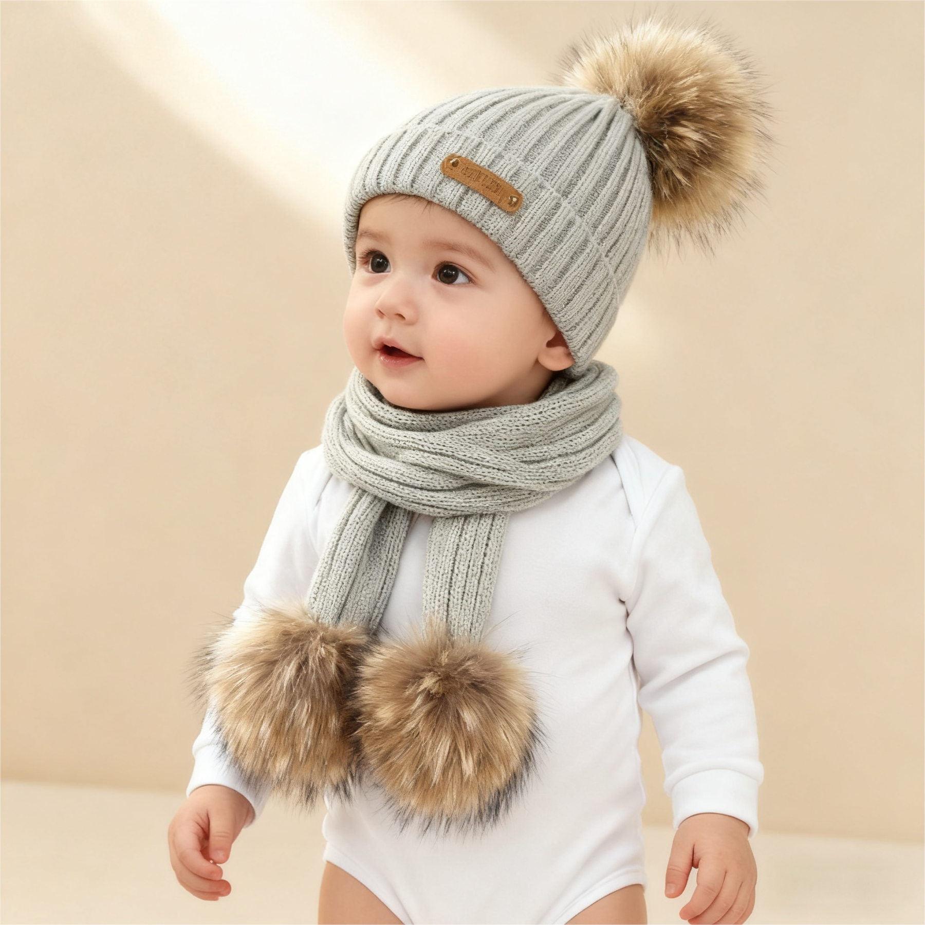 Personalized Name Kid Pom Pom Hat Personalized Baby Beanie,Newborn Baby Beanie Hat Toddler Hat Kids Engraved Name Winter Hat Baby First Christmas Gift