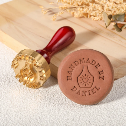 Custom Clay Stamp with Your Name, Personalized Pottery Stamp, Clay Signature, Custom Stamp for Pottery