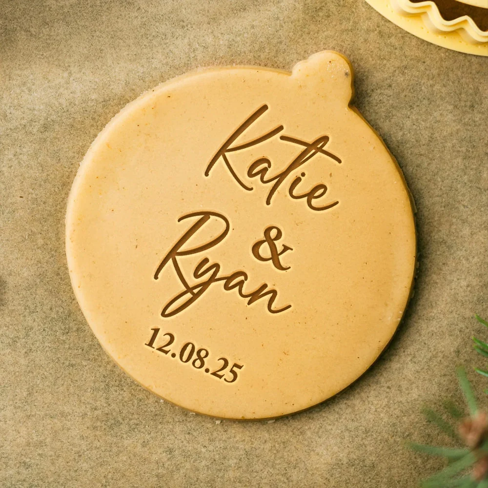 Personalized Wedding Initials and Date Cookie Stamp