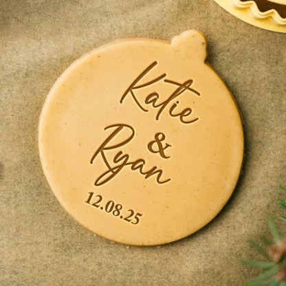 Personalized Wedding Initials and Date Cookie Stamp