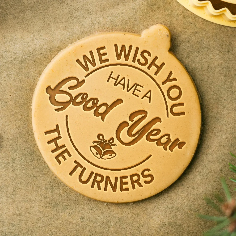 Personalized Family Name We Wish You Have A Good Year Cookie Stamp