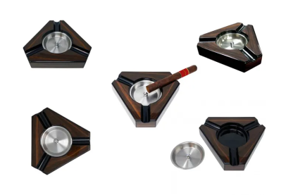 Personalized Engraved Cigar Ashtray - Custom Wood Ashtray, Unique Gift for Him